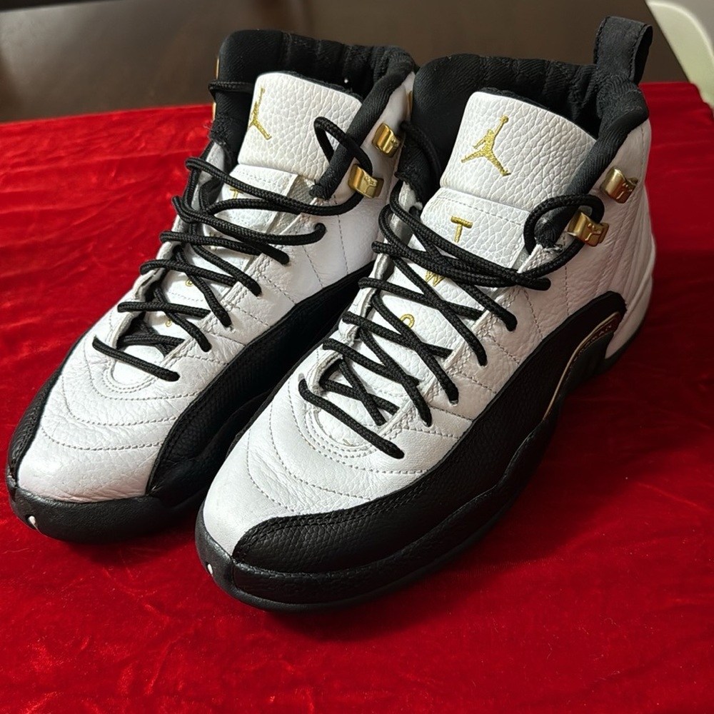Jordan Black and White Sneakers with Gold Accents